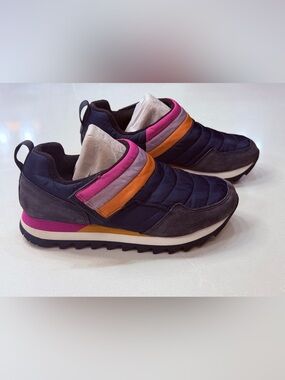Merrell Alpine Moc Strap Polar Retro Navy Multi Insulated Sneaker, 7